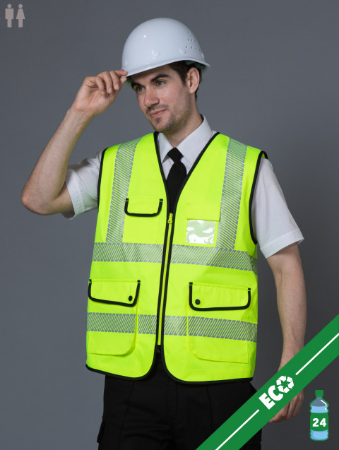 Hi-Vis Excecutive Vest with Recycled Material